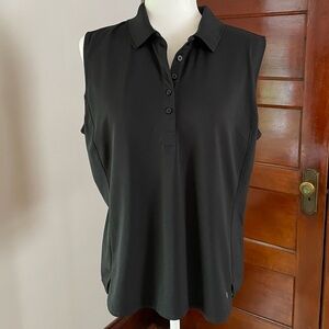 Izod sleeveless black golf polo